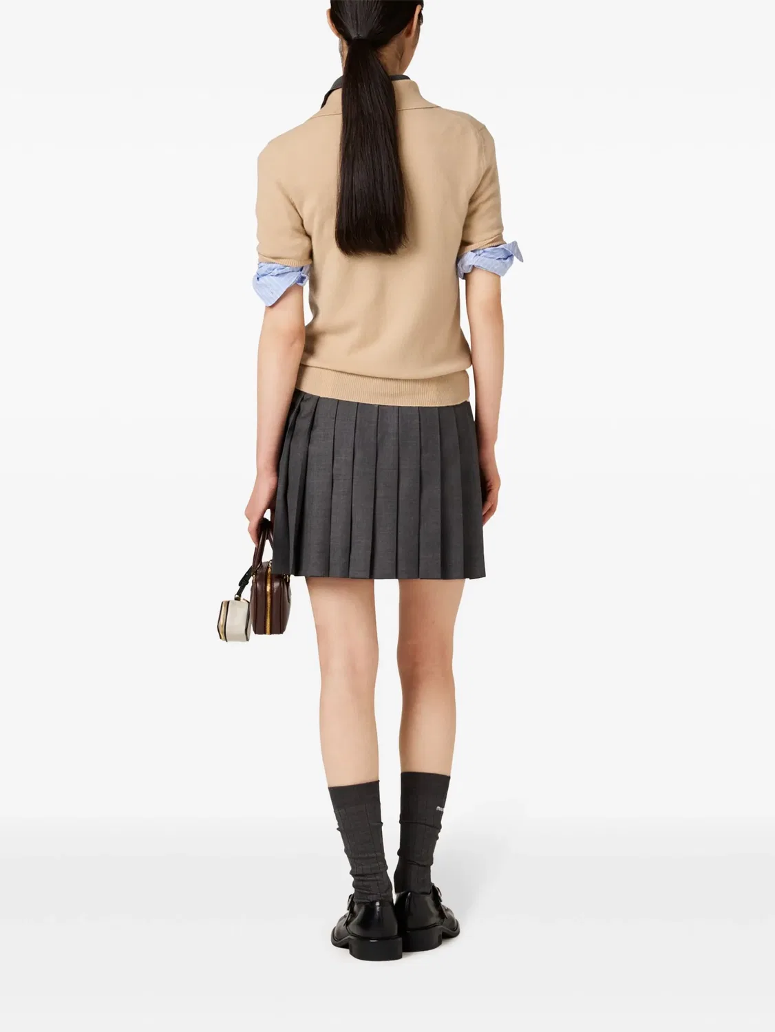 Поло из кашемира Miu Miu, нейтральные — фото 4