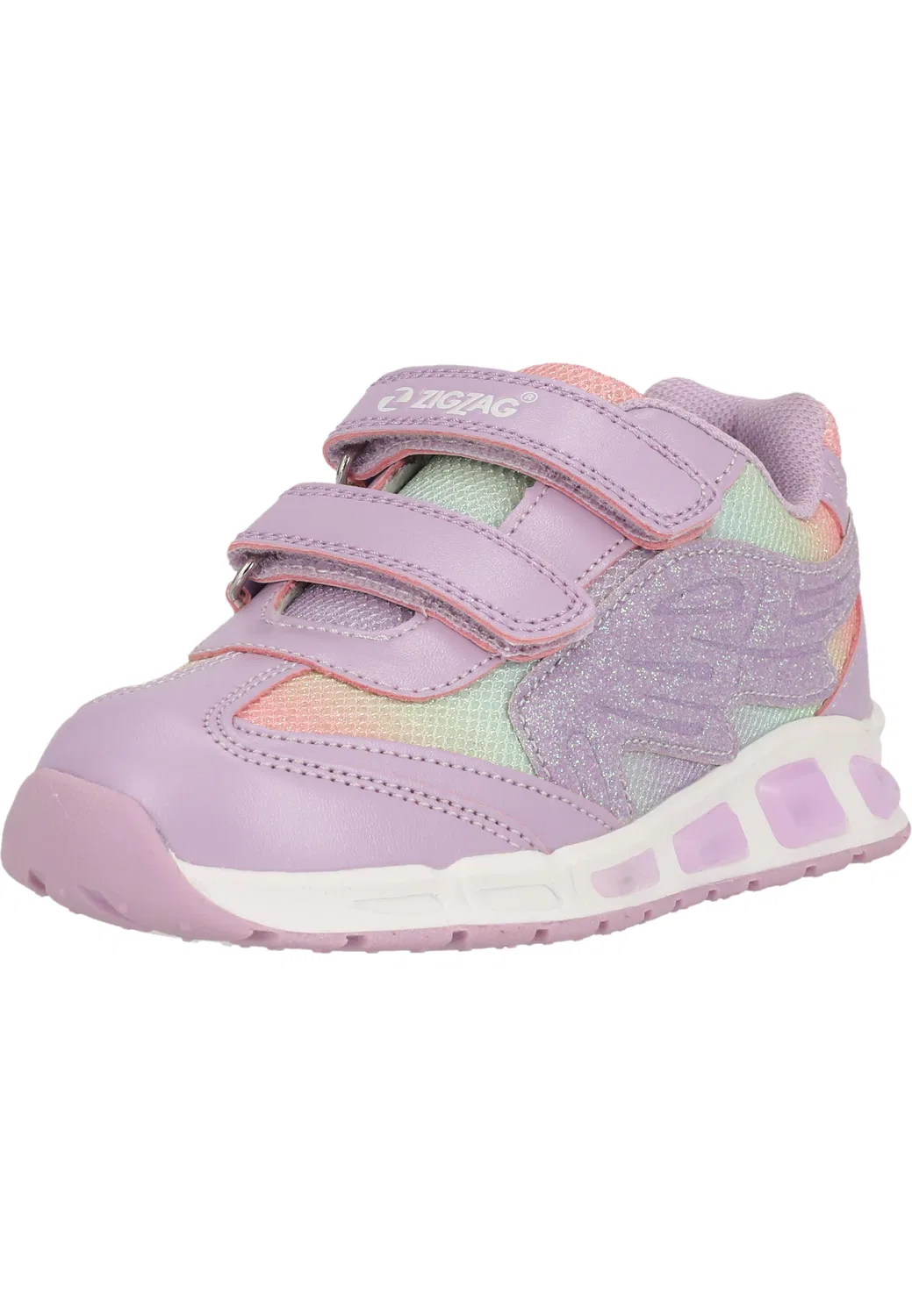 Детские кроссовки с блестками Roseau Girl Zigzag, Fliederrosa — фото 2