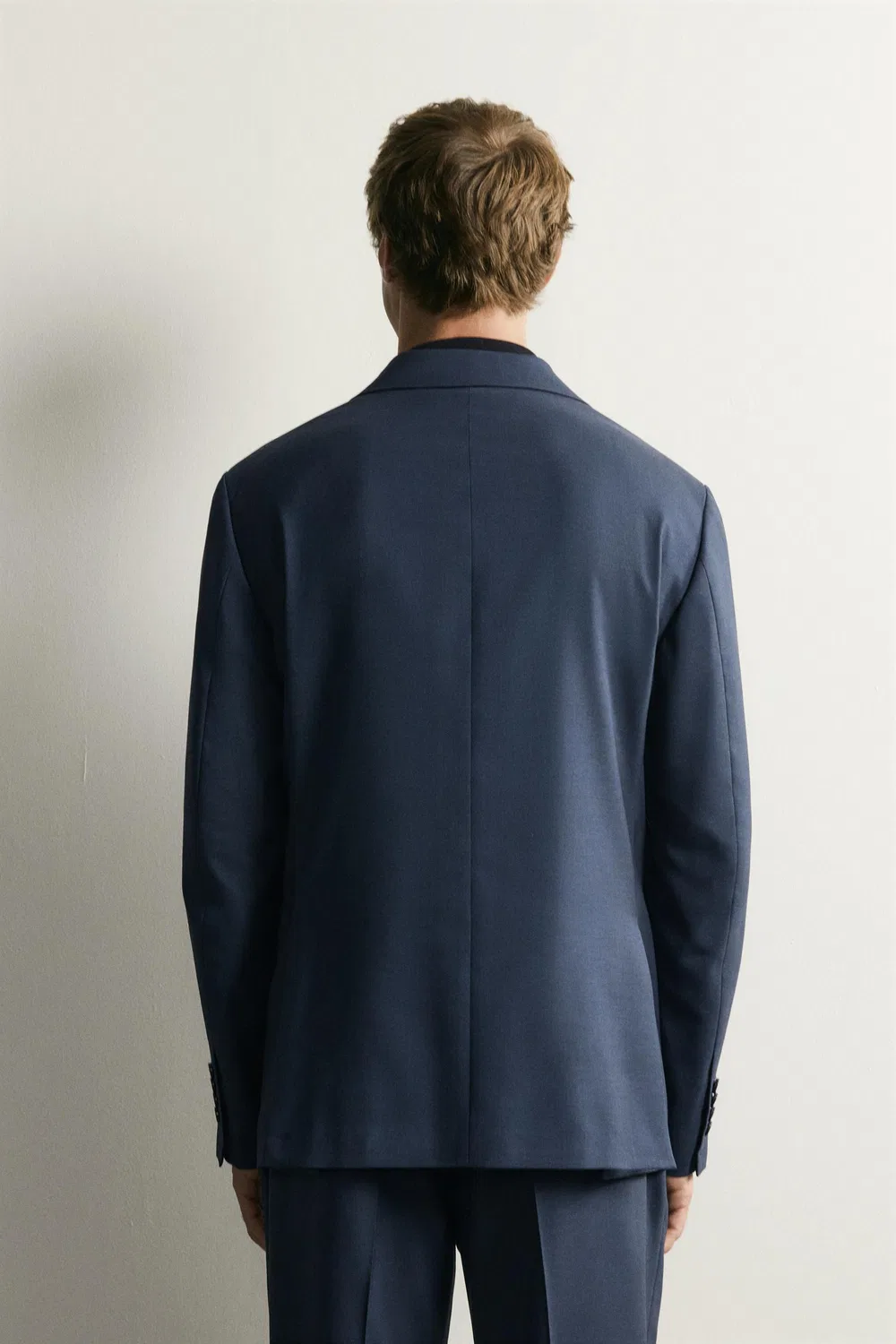 Блейзер в клетку стандартного кроя ZARA, Dark navy — фото 3