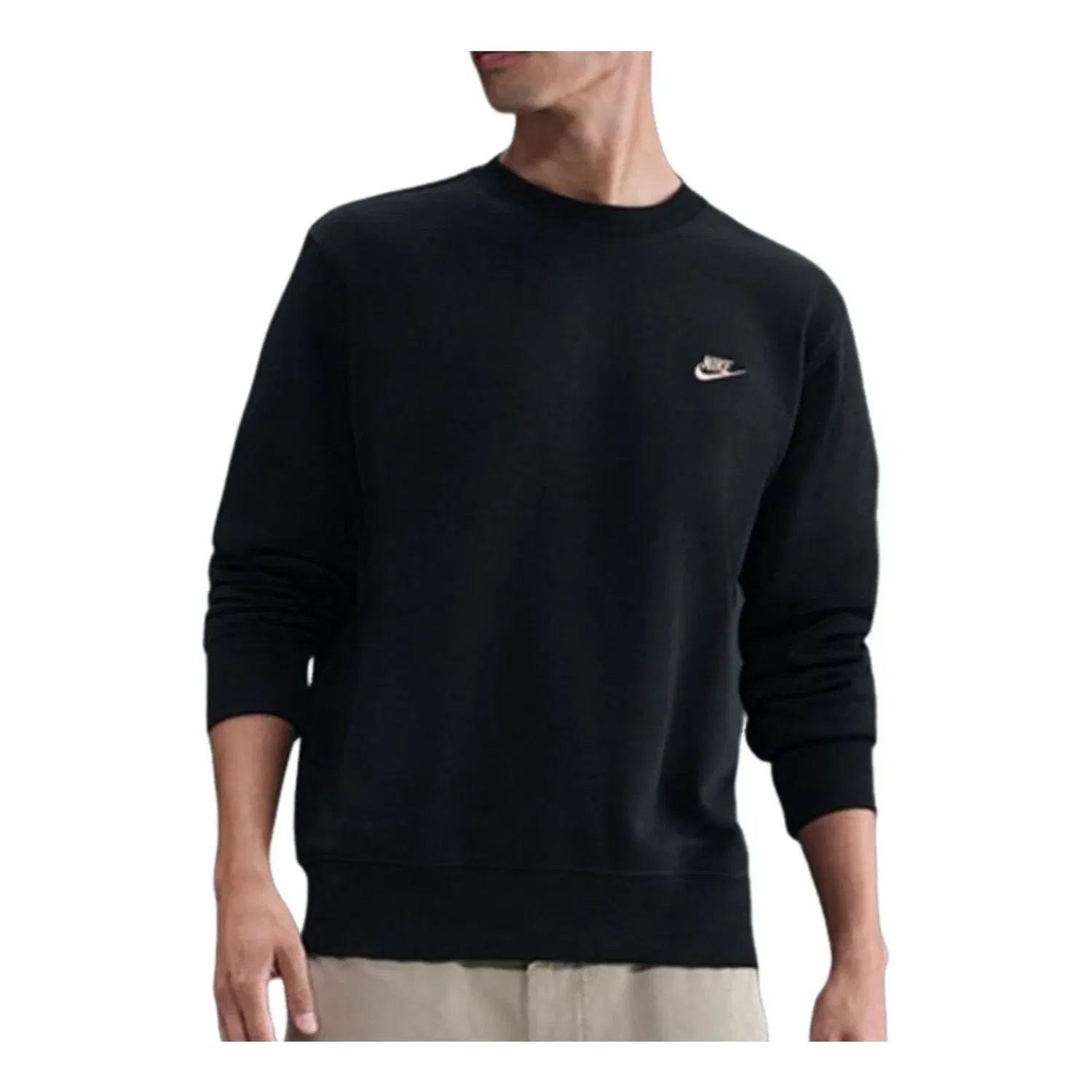 Мужская футболка Club BB Crew Neo Varsity Sweatshirt 'Black' Nike, черный