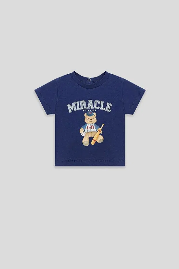 Детская футболка для мальчиков с принтом Gb Baby, Navy Blue