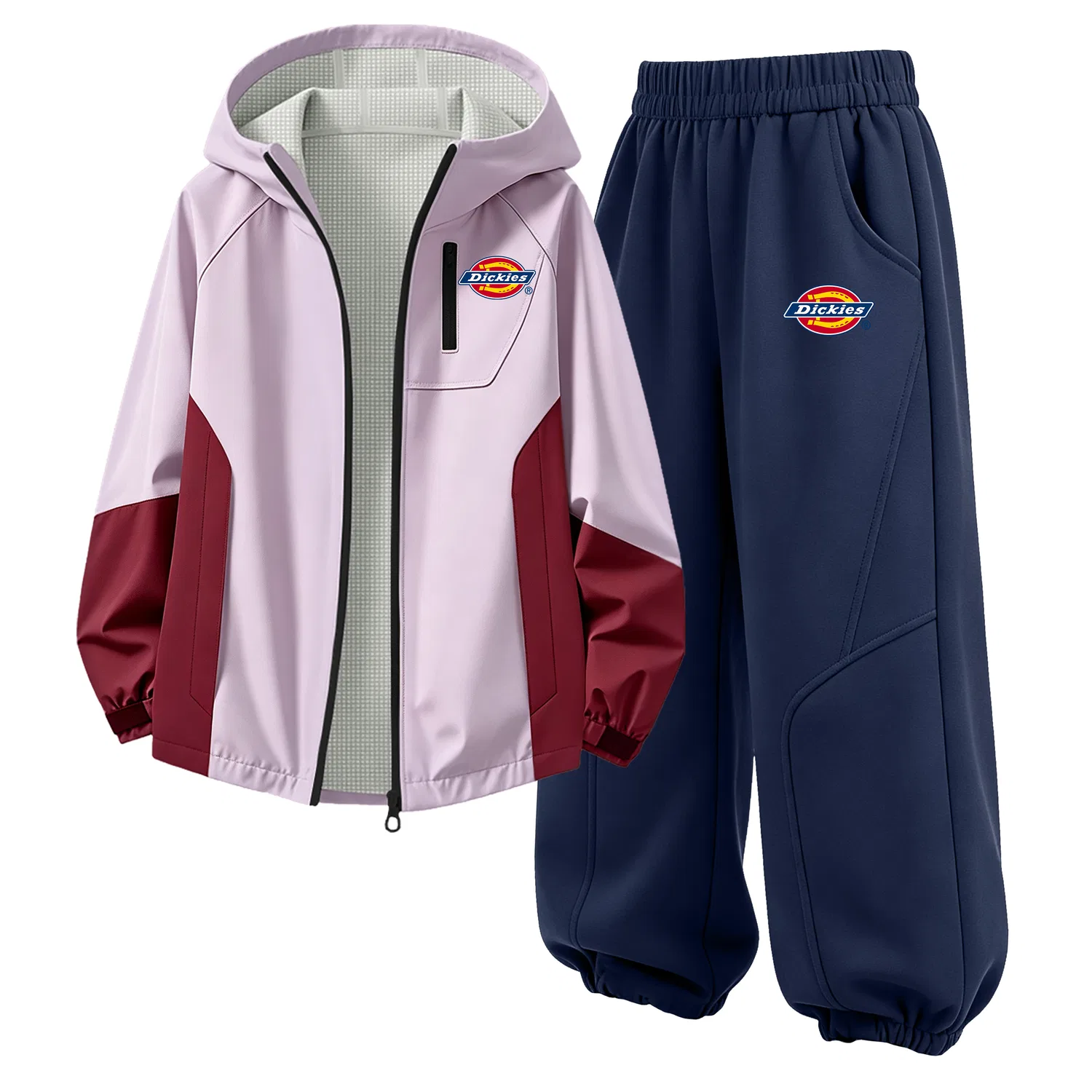 Детский спортивный комплект с капюшоном Dickies, Silicone Standard K Cloud Cherry Blossom Pink+Silicone Standard K Ore Blue