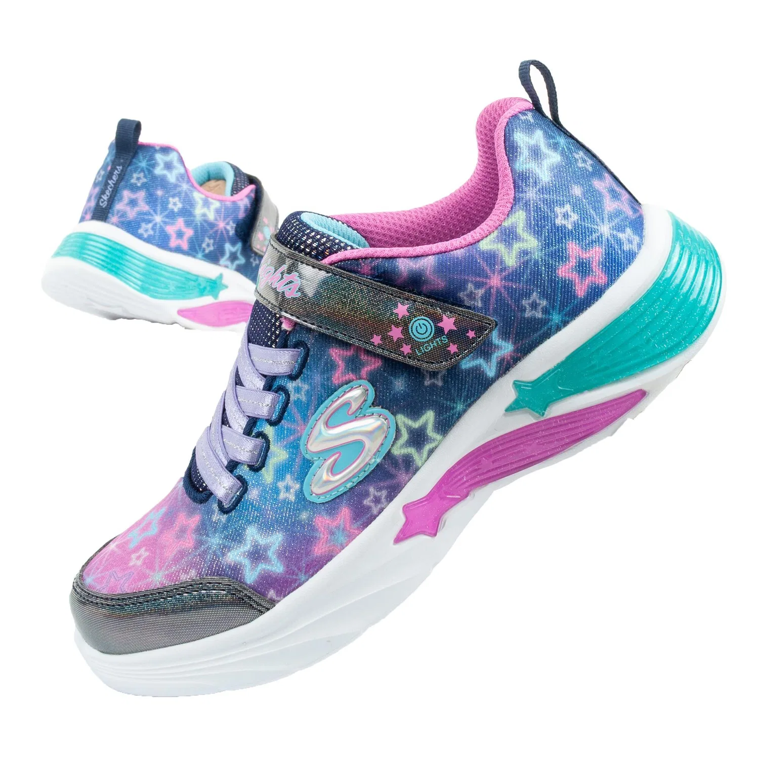 Детские спортивные кроссовки с LED-подсветкой Skechers Star Sparks, Bunt