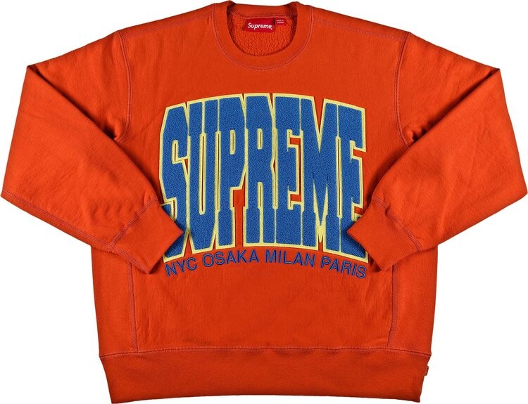 

Толстовка Supreme Cities Arc Crewneck 'Burnt Orange', оранжевый