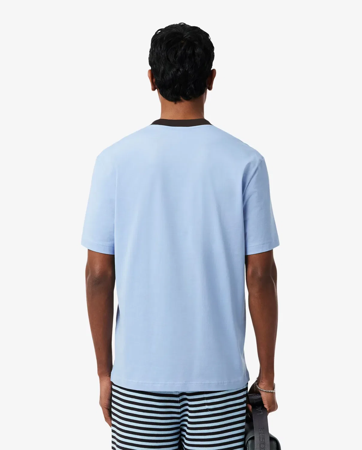 Мужская футболка Lacoste с коротким рукавом, свободный крой, Azul Claro — фото 2