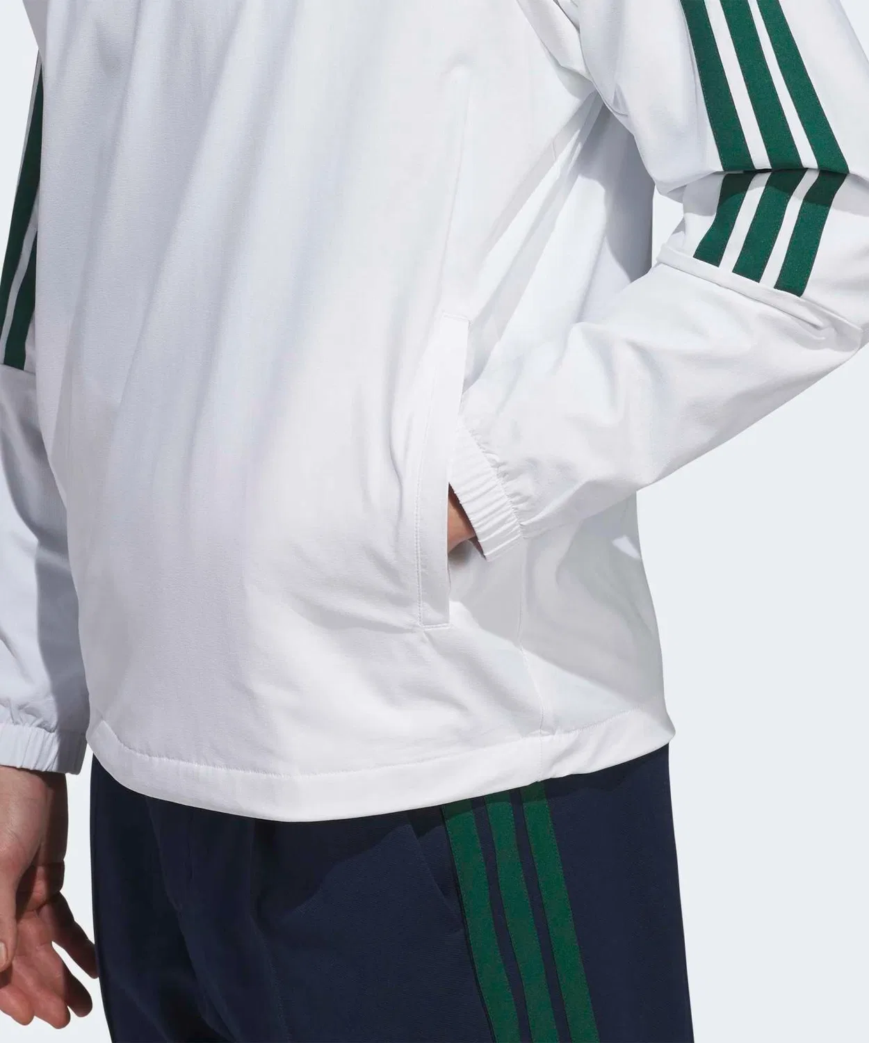 Мужская куртка-блузон с водоотталкивающим покрытием, модель 3-Stripes, Adidas, Белый — фото 4