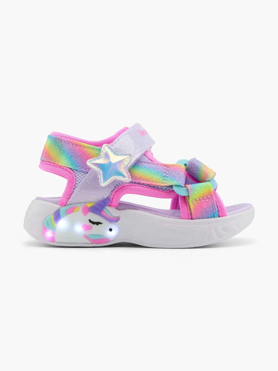 Детские сандалии с подсветкой Skechers, мультиколор
