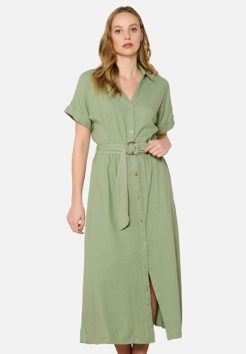 

Платье-рубашка WITH BELT LolaLiza, цвет Khaki Faded