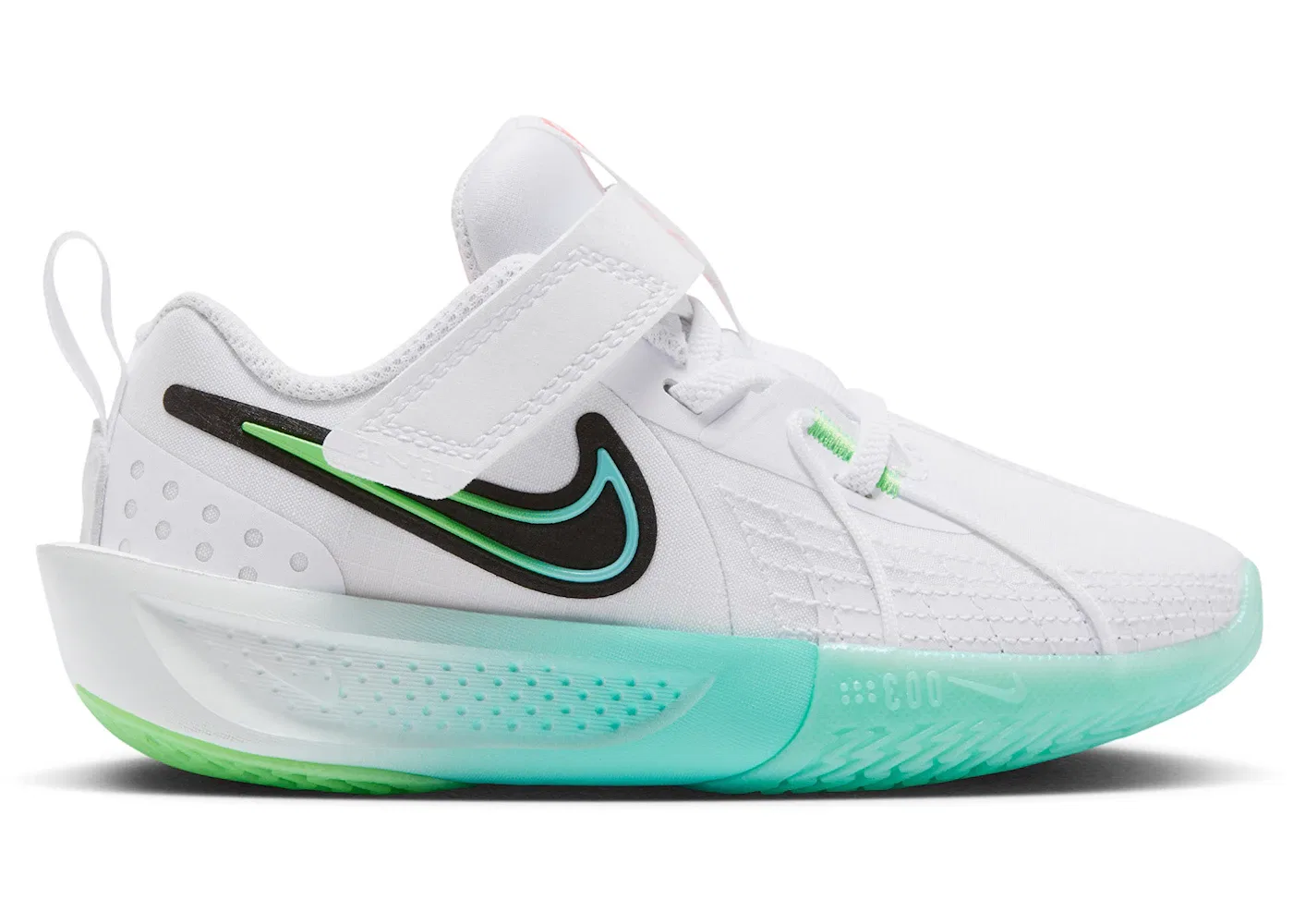 Детские кроссовки для баскетбола Nike GT Cut 3, White/Green Strike/Black/Bleached Turquoise