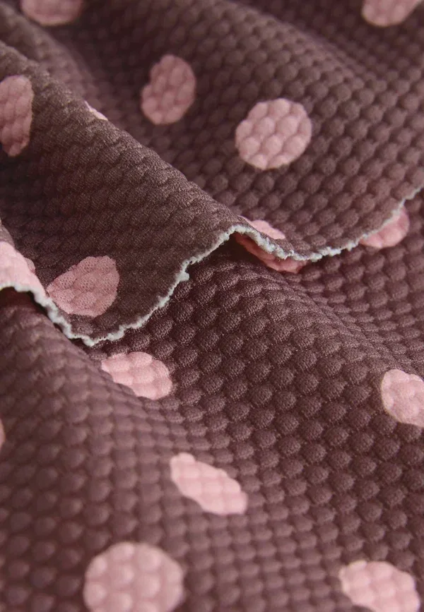 Купальник набор Taskelis Next, chocolate brown and pink polka dot, розовый/коричневый/шоколадный — фото 3