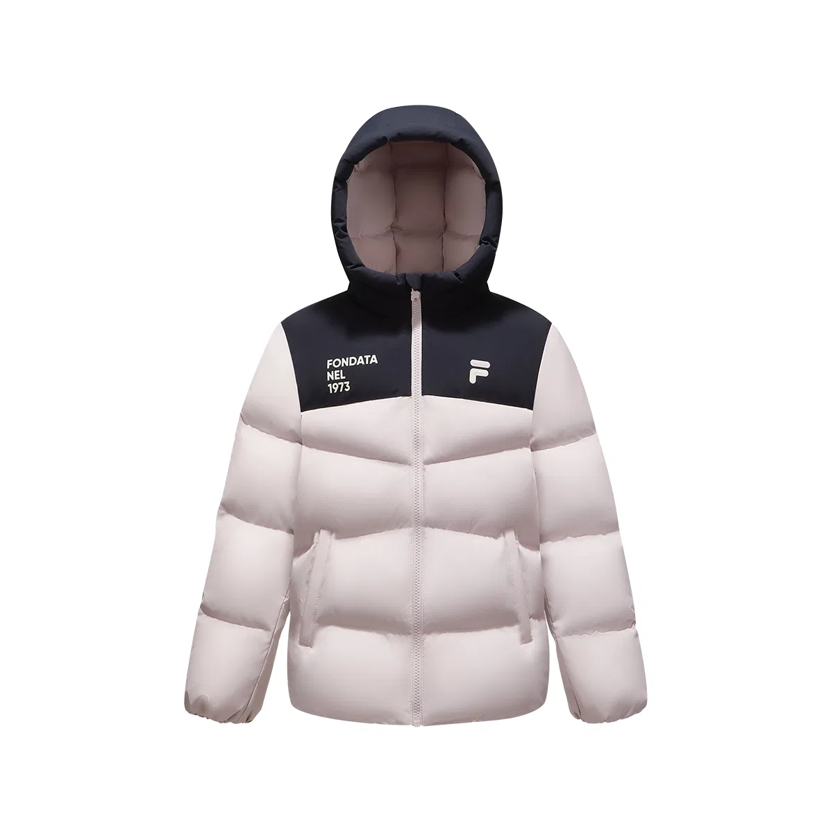 Детский пуховик с капюшоном утепленный FILA KIDS, Dull Pink