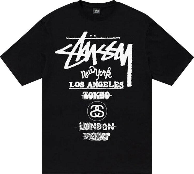 

Футболка Stussy Tour Tee 'Black', черный