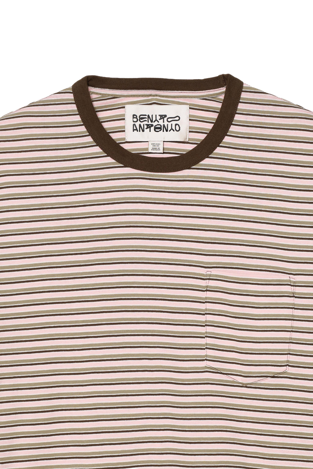 Футболка Zara Benito Antonio Collection Striped Cropped Fit, розовый — фото 3