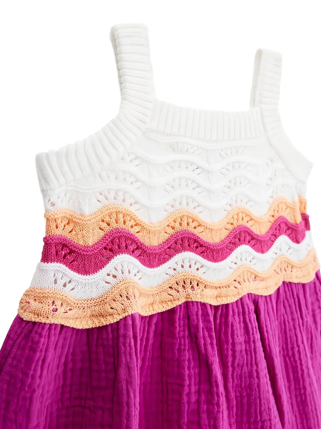 Вязаное крючком платье и комплект трусиков Guess Kids, фиолетовый — фото 4