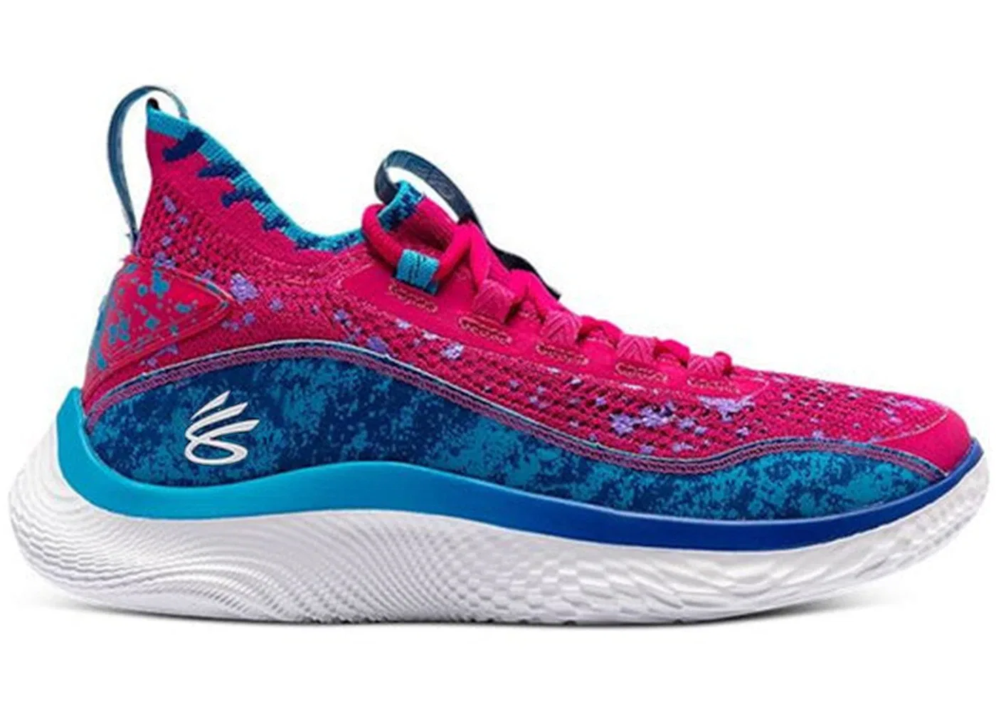 Детские кроссовки для мальчиков с шнуровкой Under Armour Curry 8 Pi Day (GS), Tropic Pink/Capri