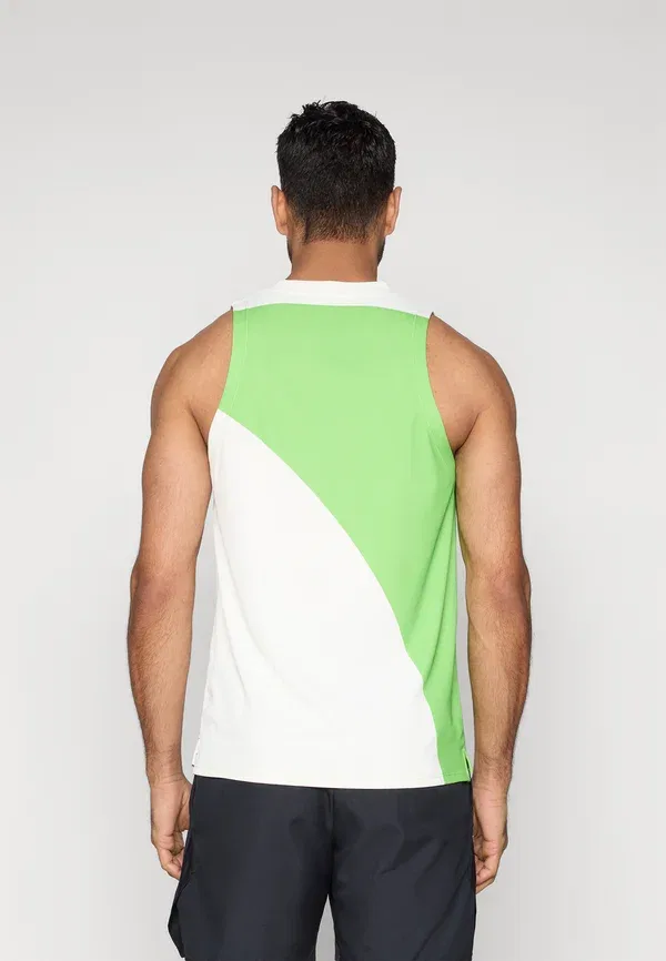 Топ теннисный Nikecourt Advantage Slam Tank Print, Nike Performance, Sail/Mean Green/Black, черный/зеленый — фото 3