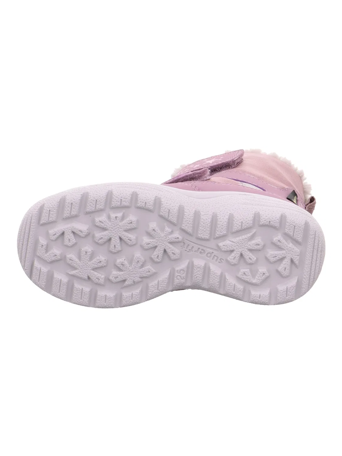 Детские снежные ботинки для девочек с принтом Crystal Superfit, Lilac Pink 8510 — фото 4