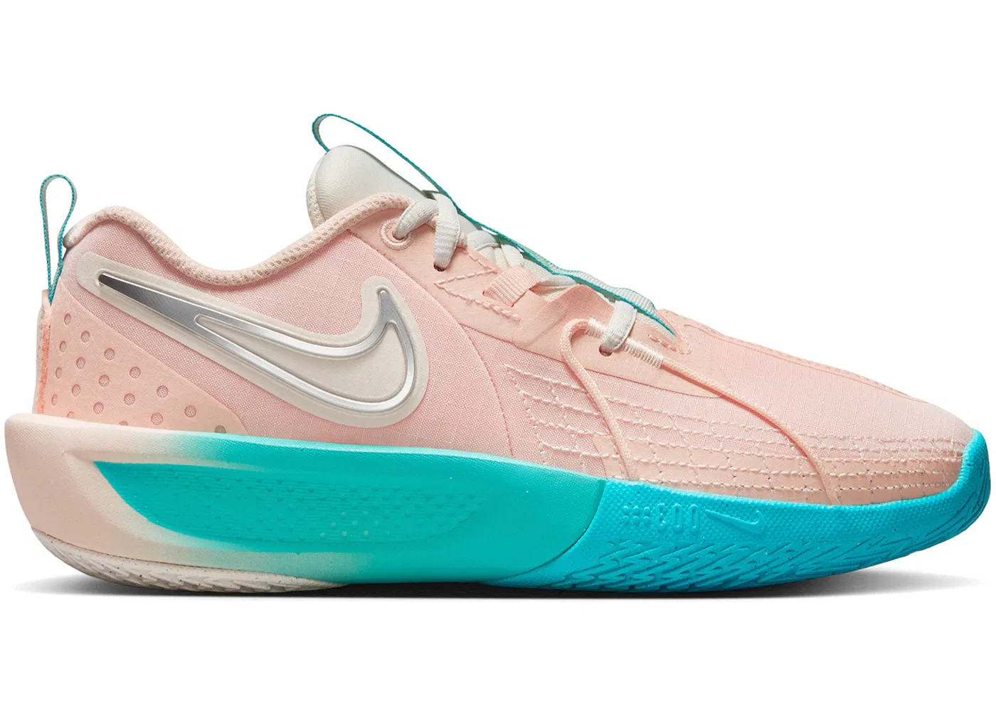 Детские кроссовки для баскетбола Nike Air Zoom GT Cut 3 Nike, Washed Coral Dusty Cactus Metallic Silver Chalk