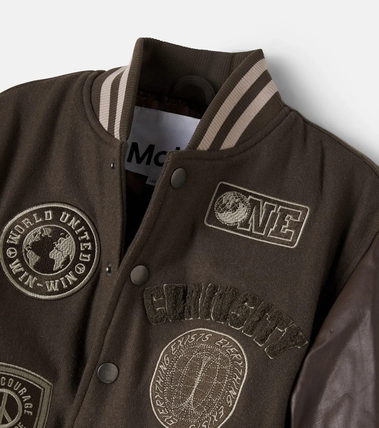 Куртка varsity из смесовой шерсти Molo, коричневый — фото 4