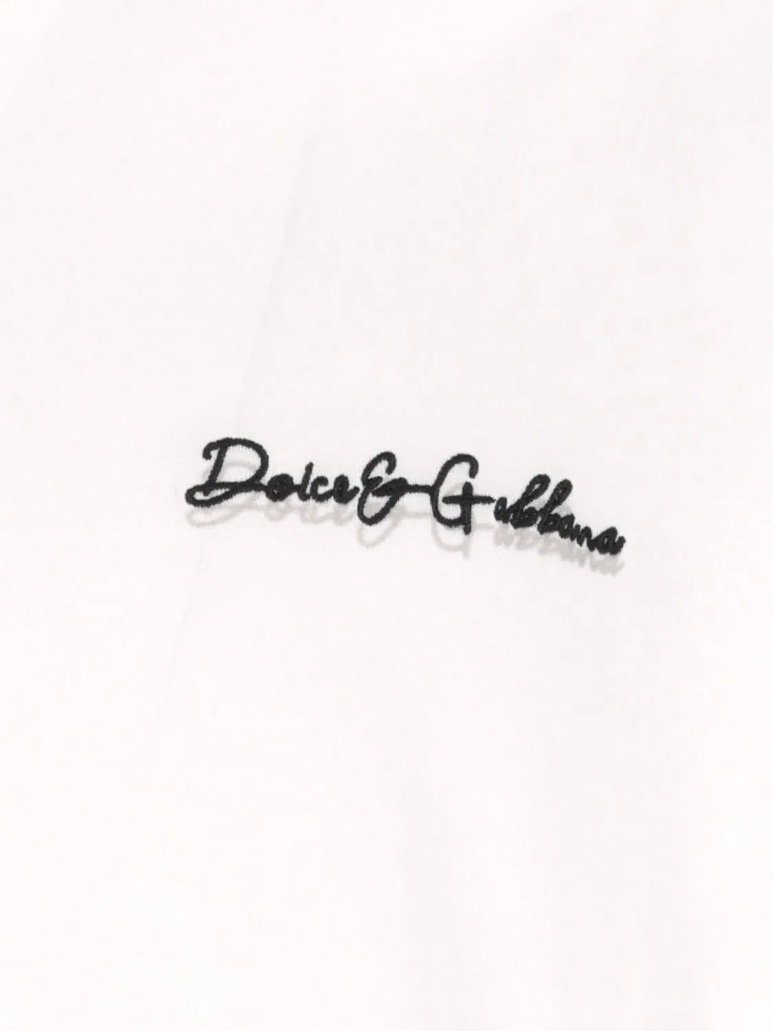 Футболка с вышитым логотипом белая Dolce & Gabbana, белый — фото 2
