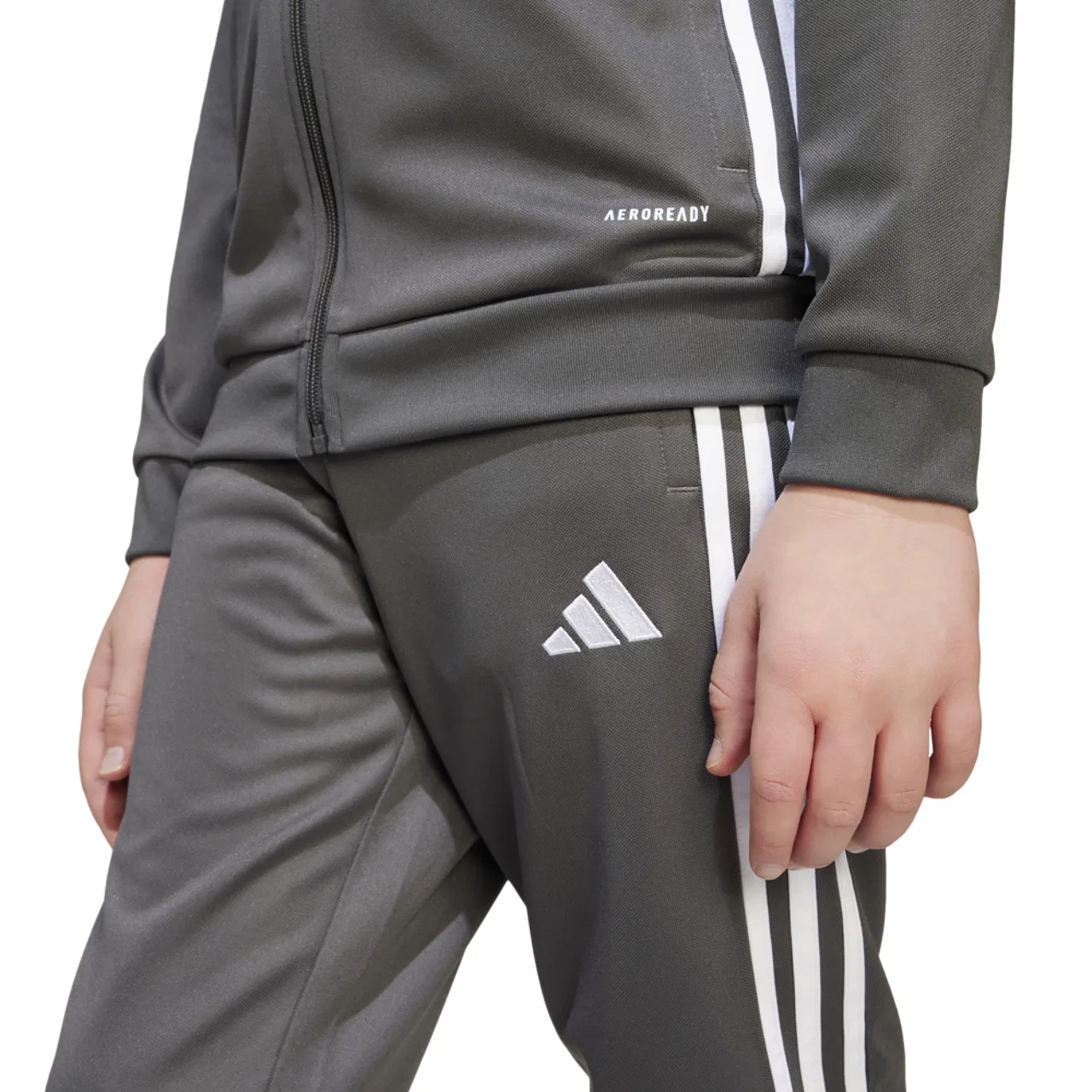 Тренировочные брюки для мальчиков Tiro 25 Essentials Adidas, серый/белый — фото 3