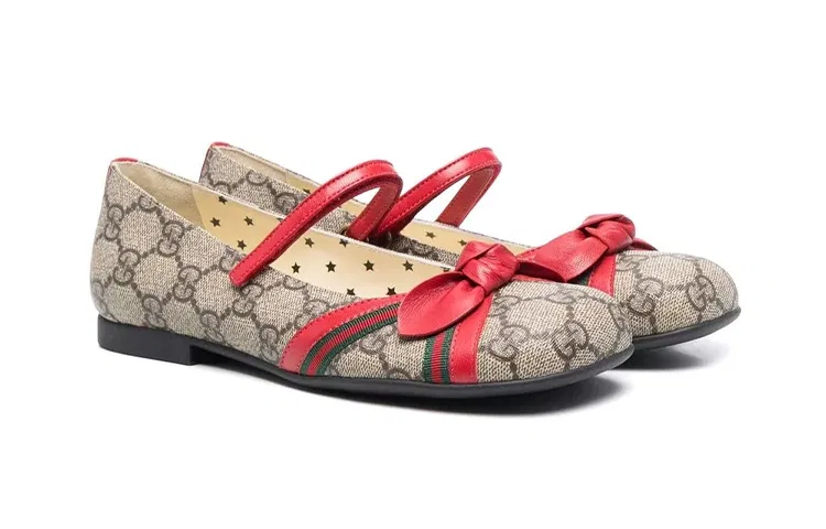 Кроссовки детские Gucci, повседневные, на низком ходу, коричневые — фото 3