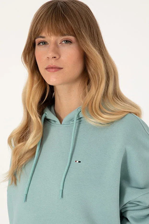 Женские свитшот с капюшоном U.S. Polo Assn., Mint — фото 2
