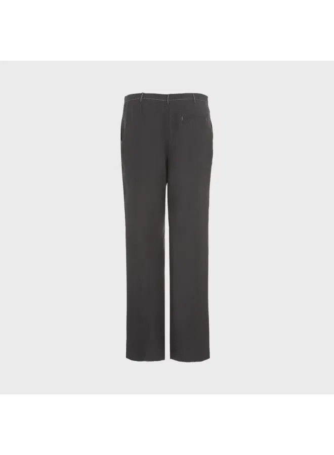 Брюки свободные с высокой посадкой Zara, черный — фото 3
