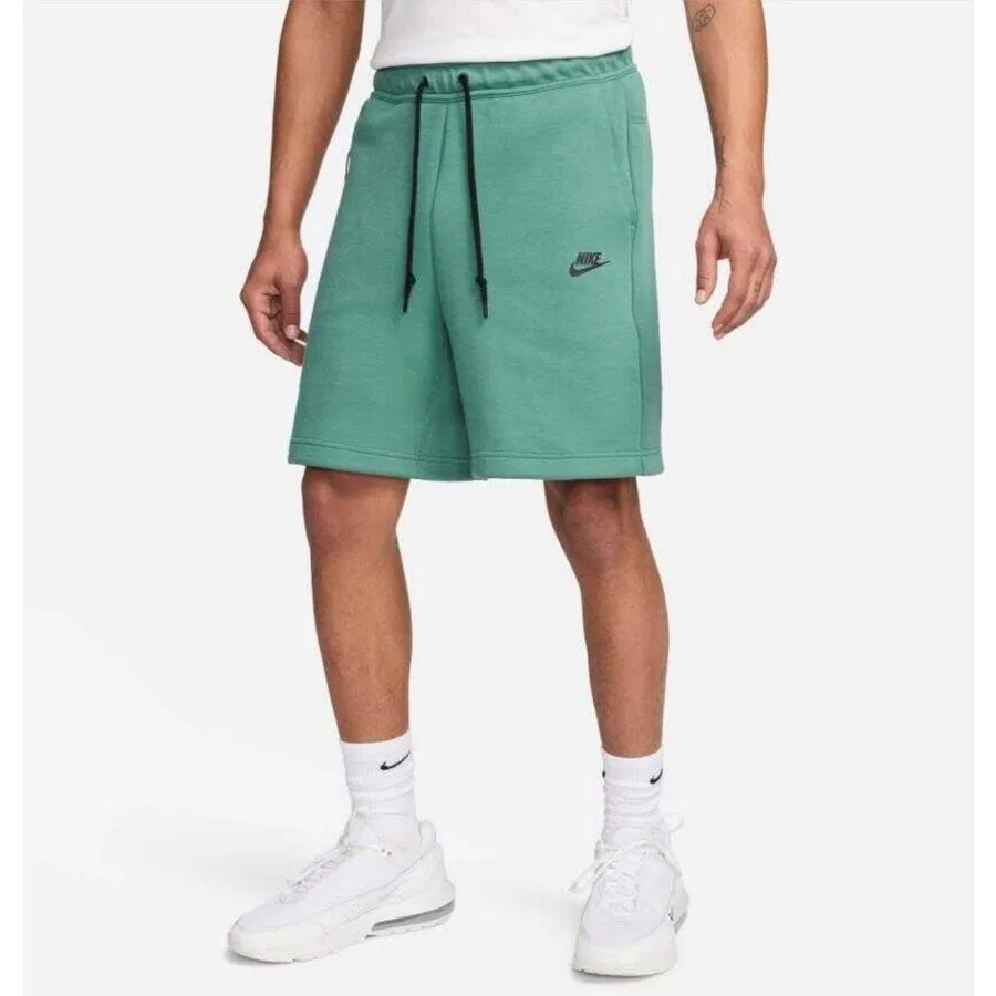 Шорты спортивные с принтом Tech Fleece Nike, Зеленый — фото 2