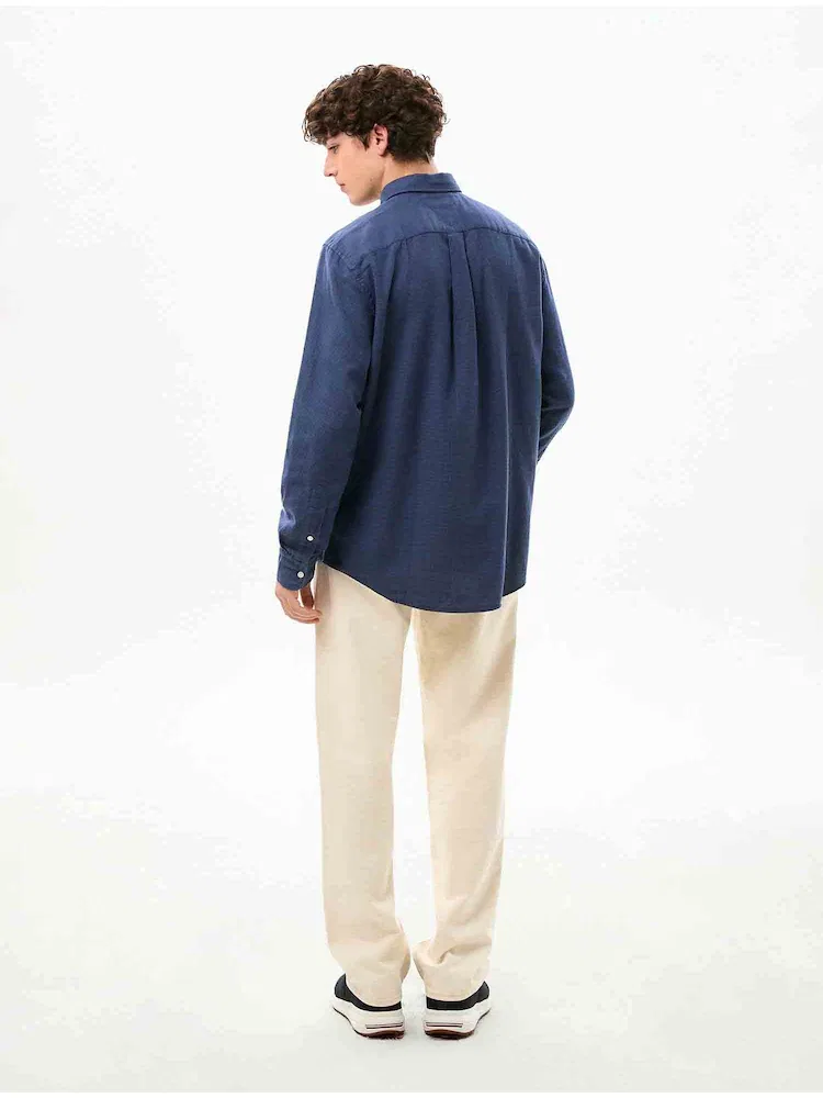 Рубашка Regular Fit из хлопка Dobby Structure TOMMY HILFIGER, Navy — фото 3