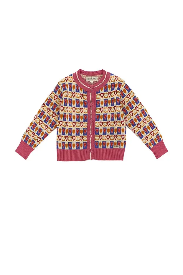 Детский комплект кардиганов с принтом Colorful cardigan 3-piece set My Lorin Kids Store, Beige — фото 2
