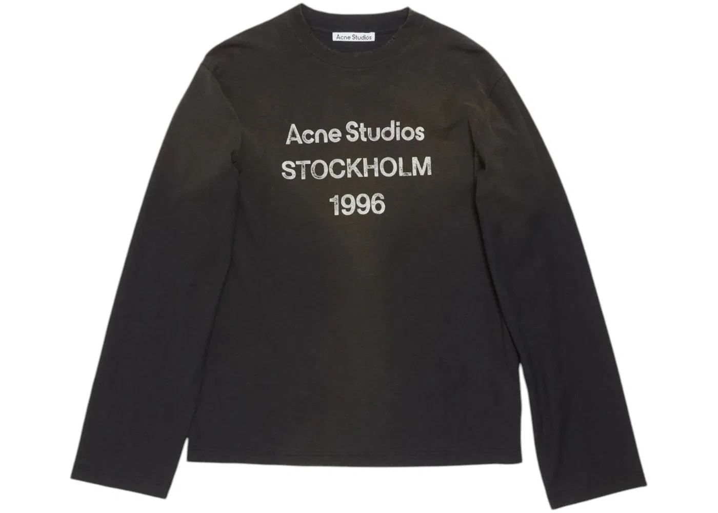 Унисекс футболка с длинным рукавом с принтом T-shirt Acne Studios, Faded Black