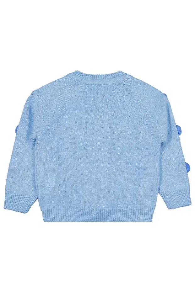 Детский кардиган с длинным рукавом Pompom Cardigan Civil Girls, Blue — фото 2