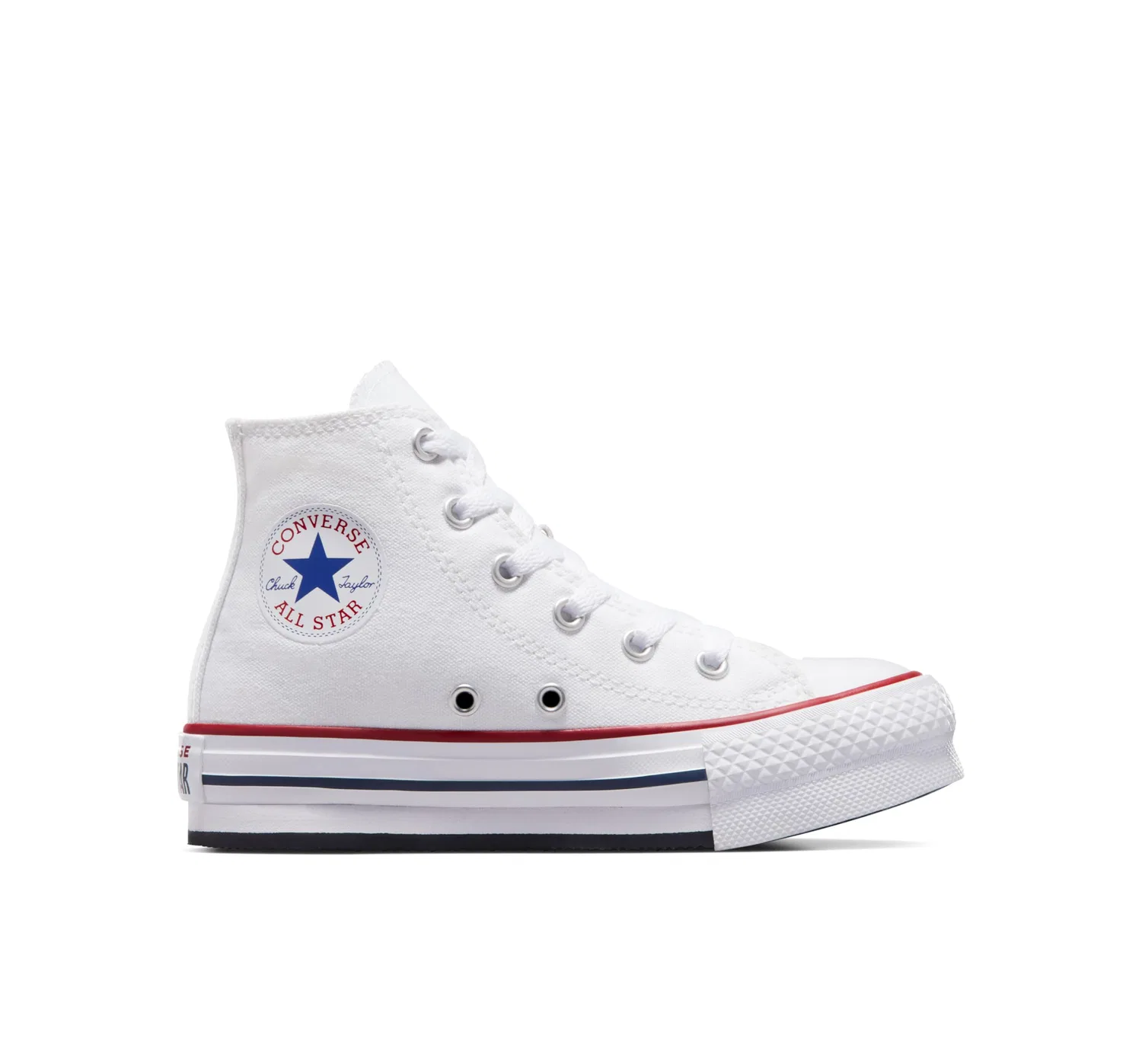 Детские кроссовки для девочек Converse Chuck Taylor All Star Eva Lift, White Garnet Navy Blue
