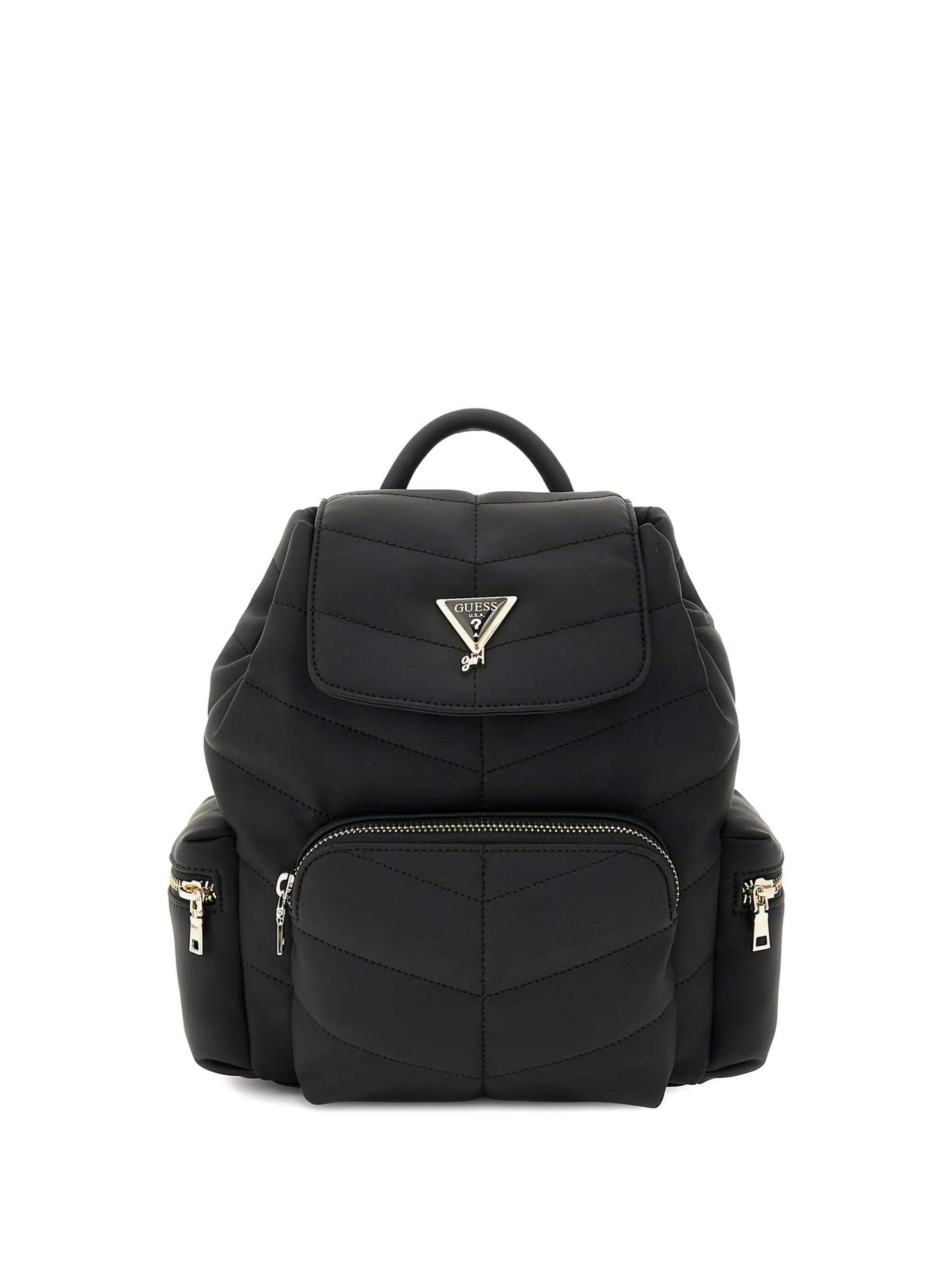

Стеганый рюкзак с логотипом Guess Kids, черный