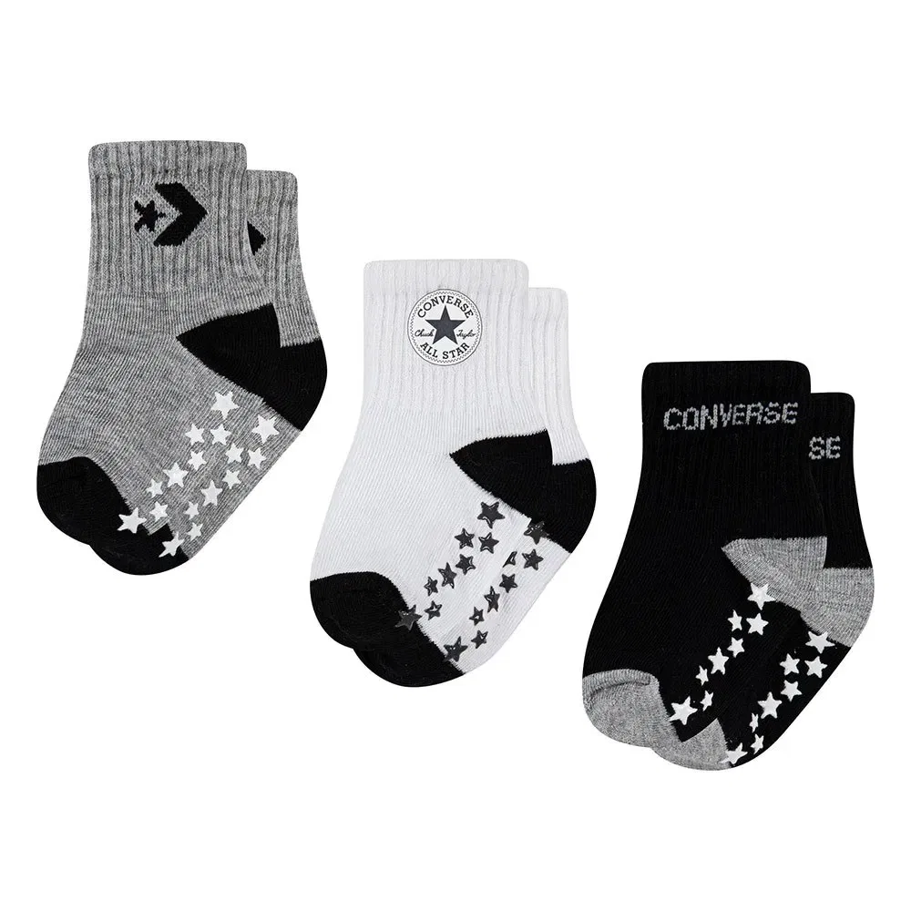 Комплект носков Star Gripper, 3 пары Converse Kids, мультиколор