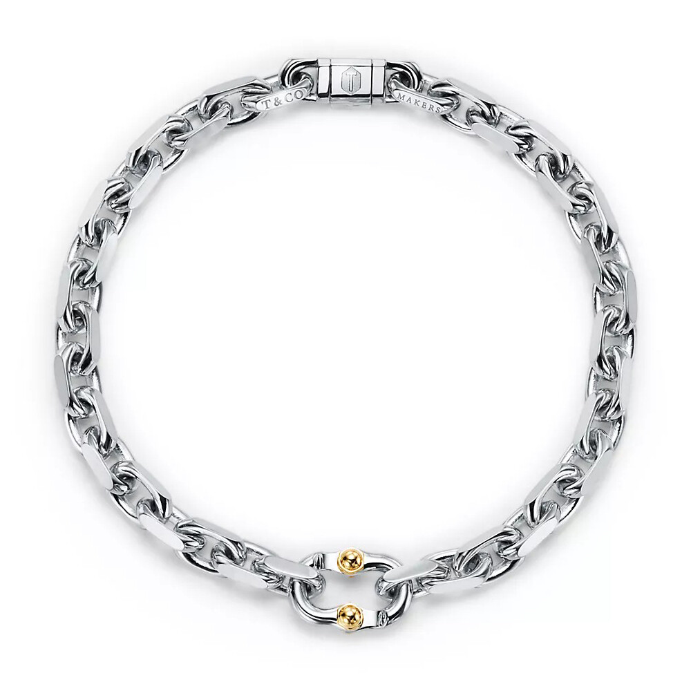 

Браслет Tiffany & Co. Tiffany 1837 Makers Narrow Chain, серебро/золото