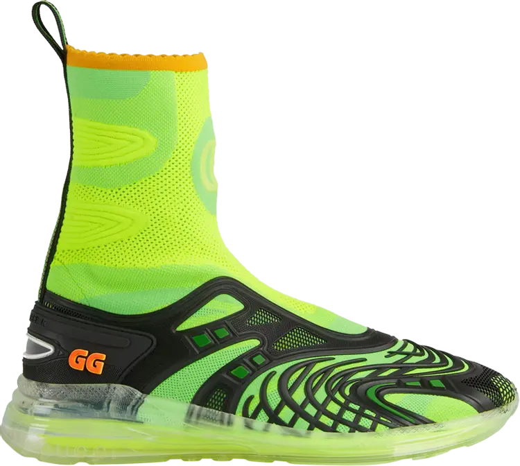 

Кроссовки Gucci Ultrapace R Mid Neon Green Black, зеленый