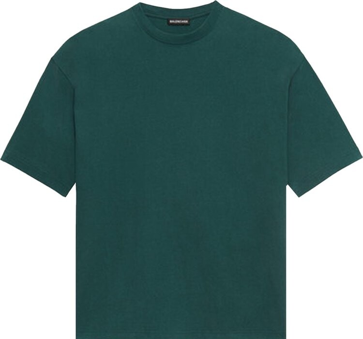 

Футболка Balenciaga Regular T-Shirt 'Cypress Green', зеленый