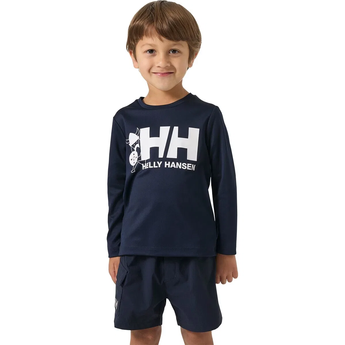 Детская футболка с длинным рукавом с принтом HH Tech Graphic Long-Sleeve Top Helly Hansen, Navy2