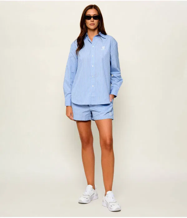 Женская рубашка хлопковая с длинным рукавом Polo Ralph Lauren, Azzurro — фото 2