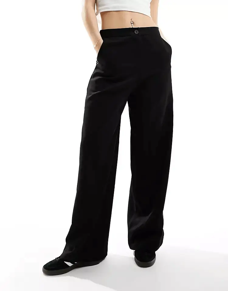 

Брюки Asos Design Relaxed Dad, черный