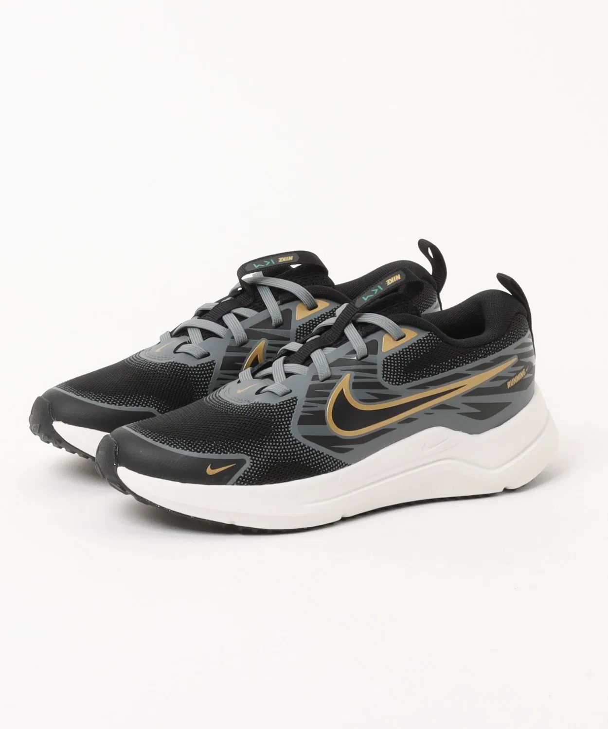 Детские кроссовки с шнуровкой Cosmic Runner PE GS Nike, Black M Gold