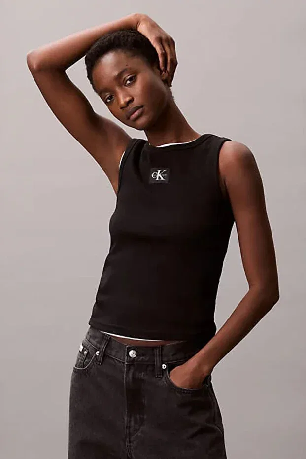 Женская футболка без рукавов Calvin Klein, Black — фото 3