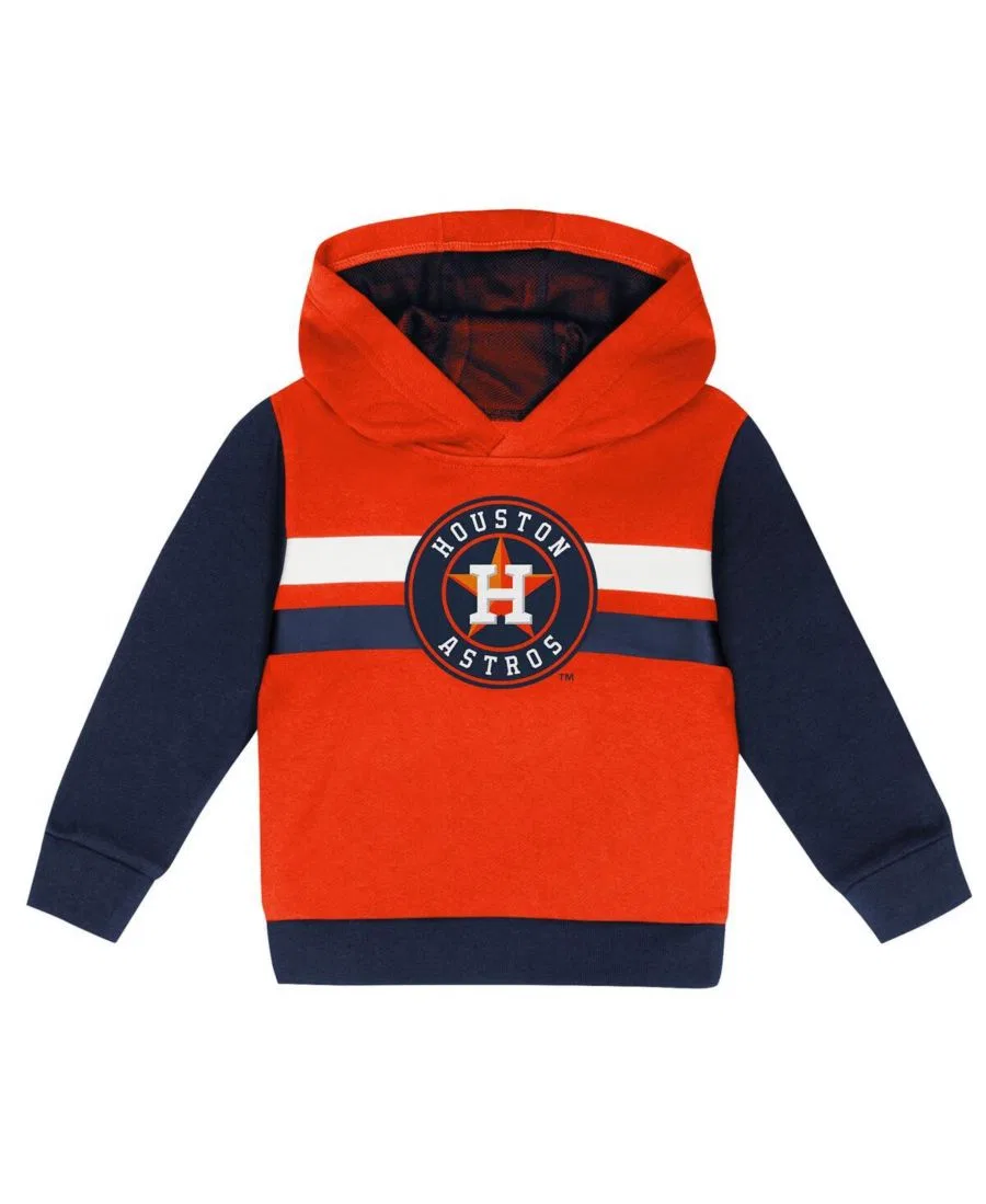 Детский комплект из худи и спортивных брюк с флисовой подкладкой Wind Up Pullover Hoodie and Sweatpants Set Outerstuff, Orange Navy — фото 2