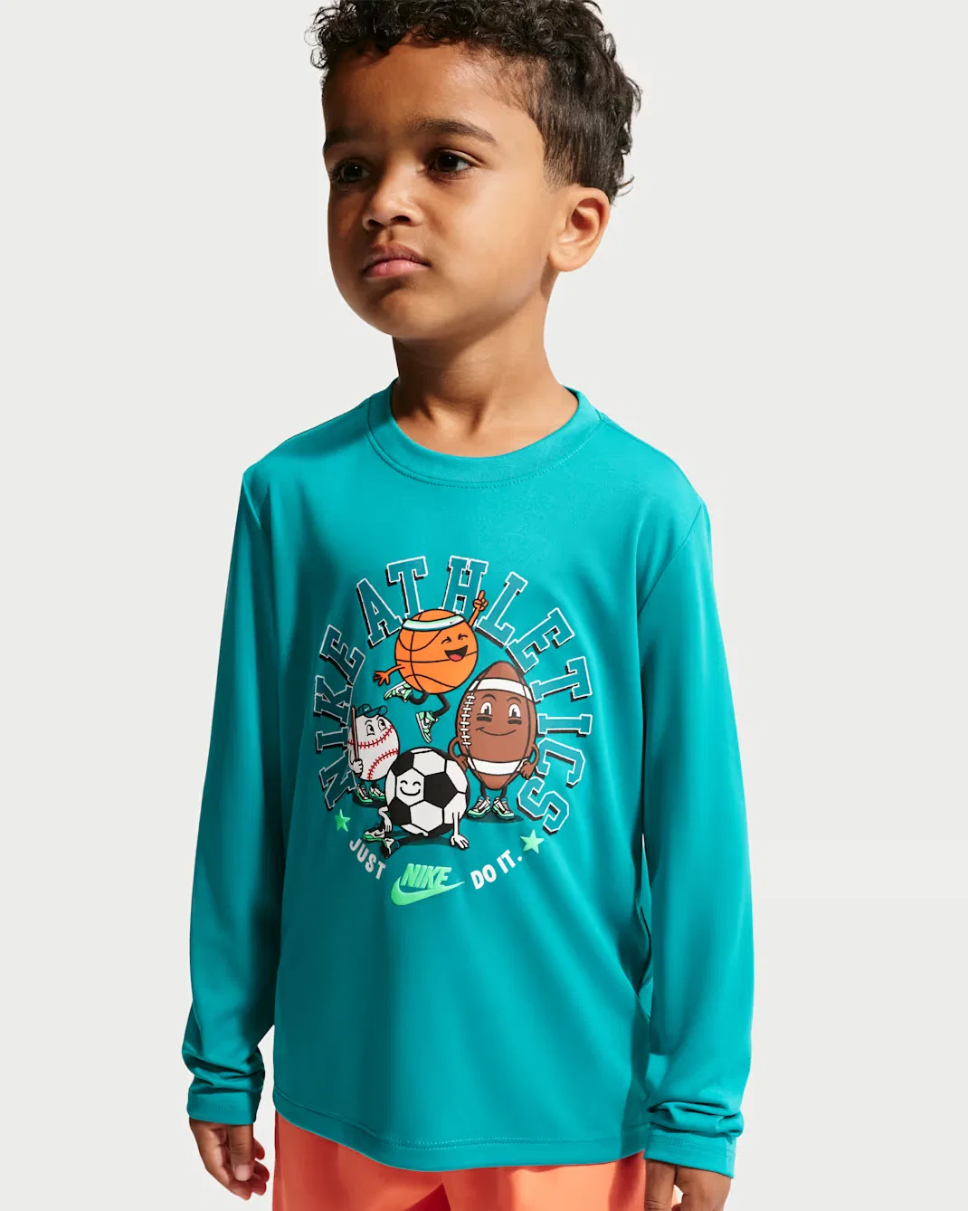 Детская футболка с длинными рукавами и графическим принтом Dri-FIT Nike, Energy