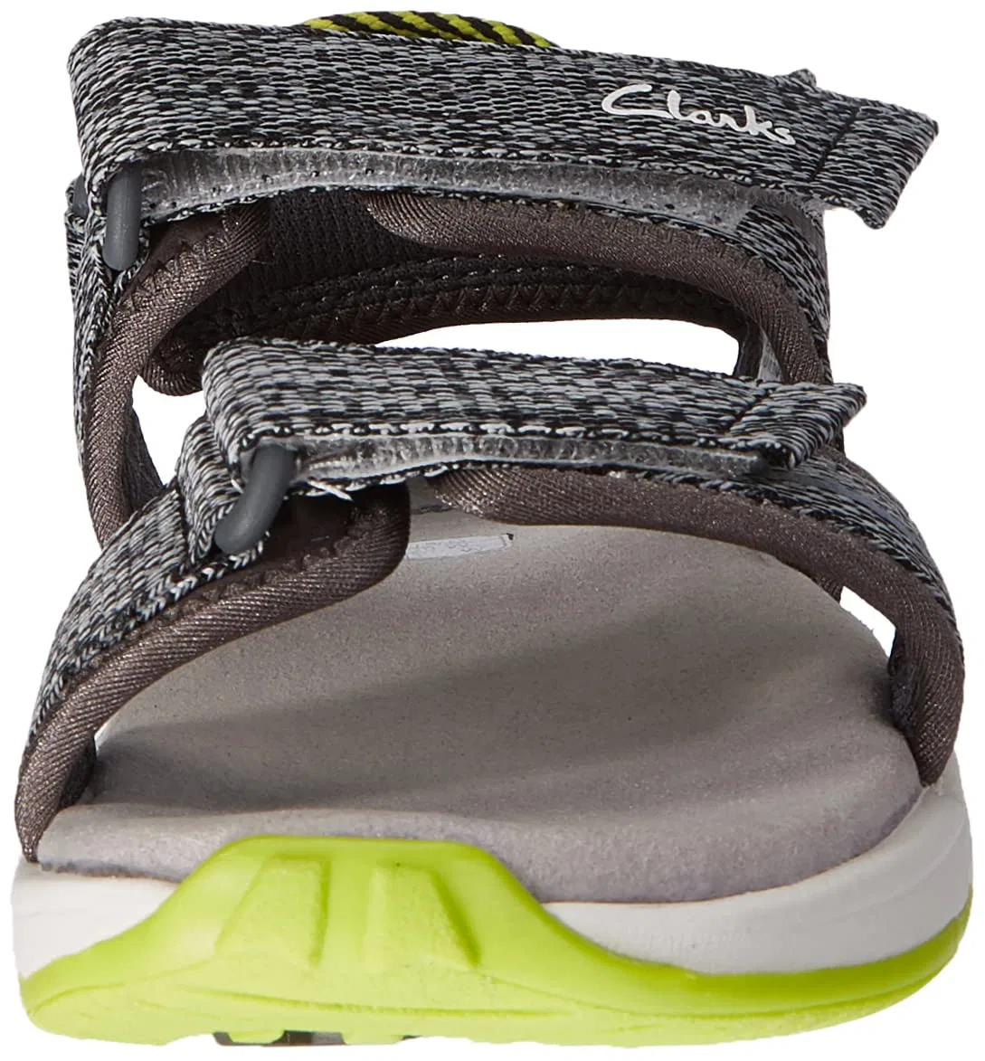 Детские сандалии для девочек с принтом Expo Sea K Clarks, Grey Grey Combi — фото 2