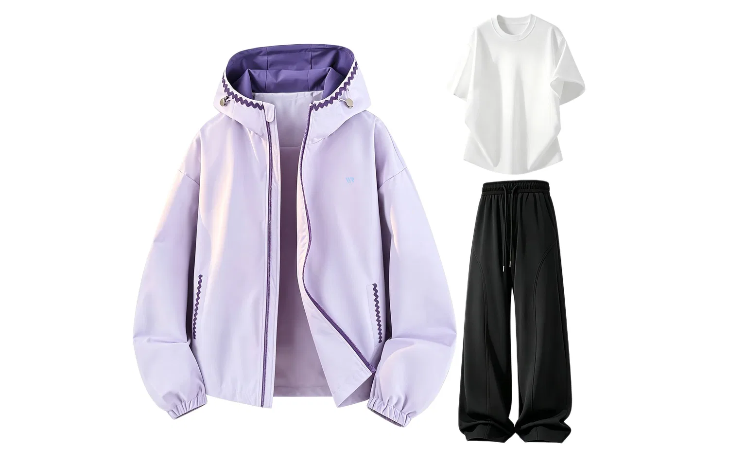 Детский комплект куртки и брюк с капюшоном из ветровки Windbreaker Jacket & Pants Sets WARRIOR