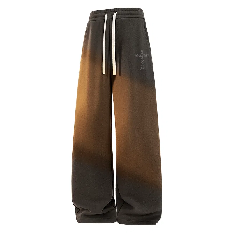 Детские повседневные брюки из футера с утяжелением Cross Dark Line Pants Logo MINISO, Dark Gray