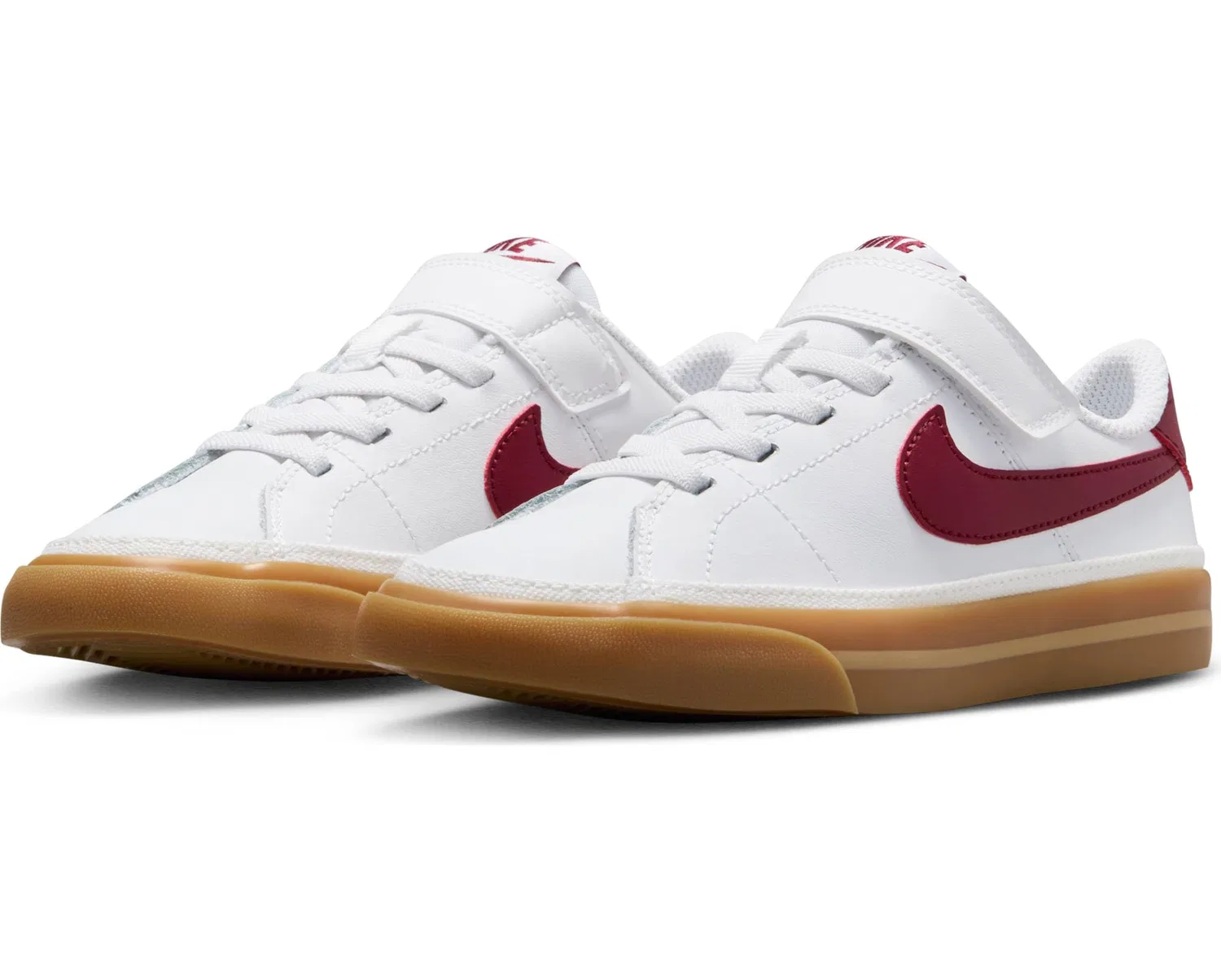 Детские кеды кроссовки с ретро-дизайном NIKE Court Legacy NIKE, White Team Red Gum Yellow — фото 2